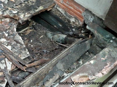 Leaking roof drain